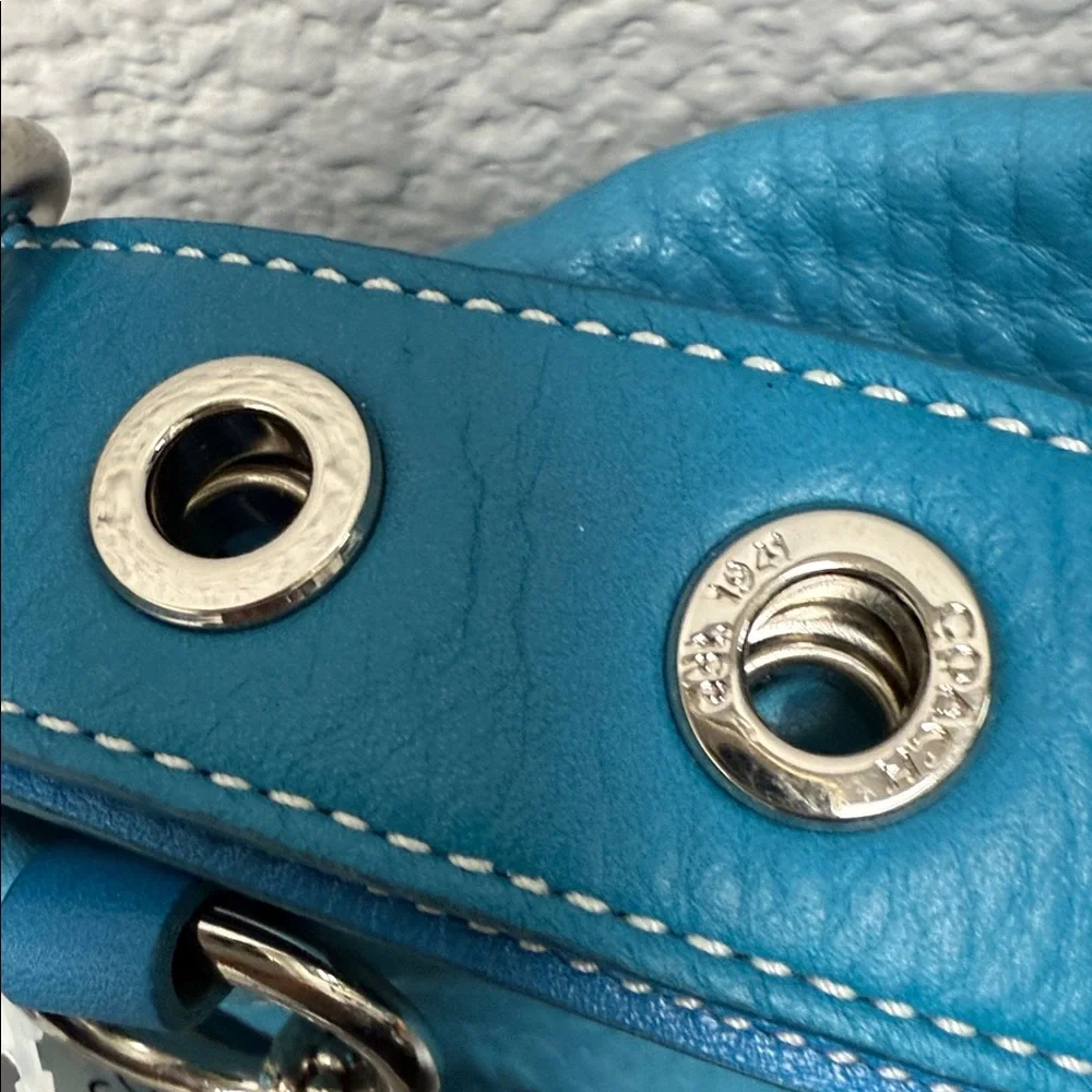 Rare Vintage Teal Blue Coach SoHo Leather Duffle